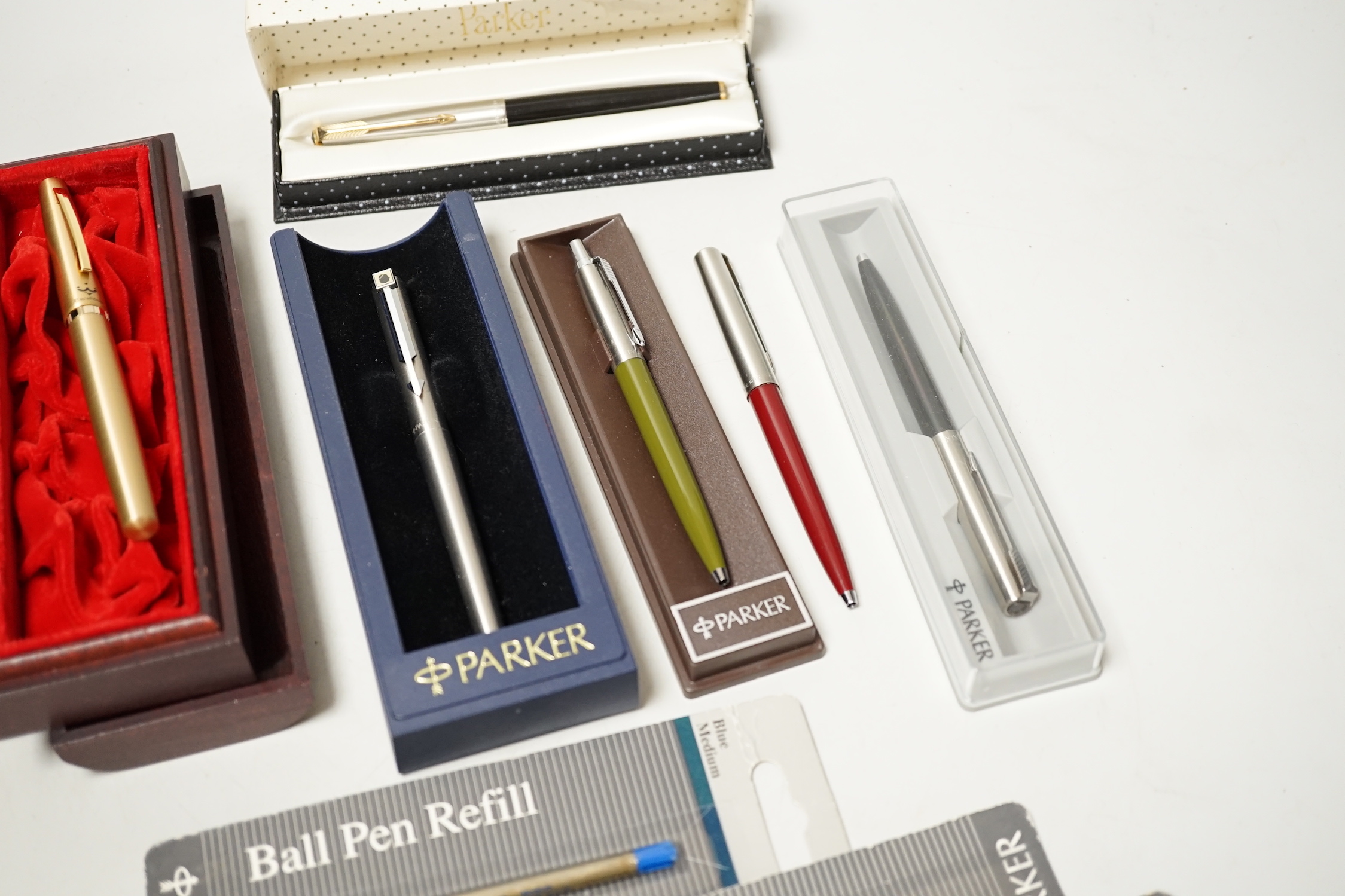 A collection of modern fountain pens